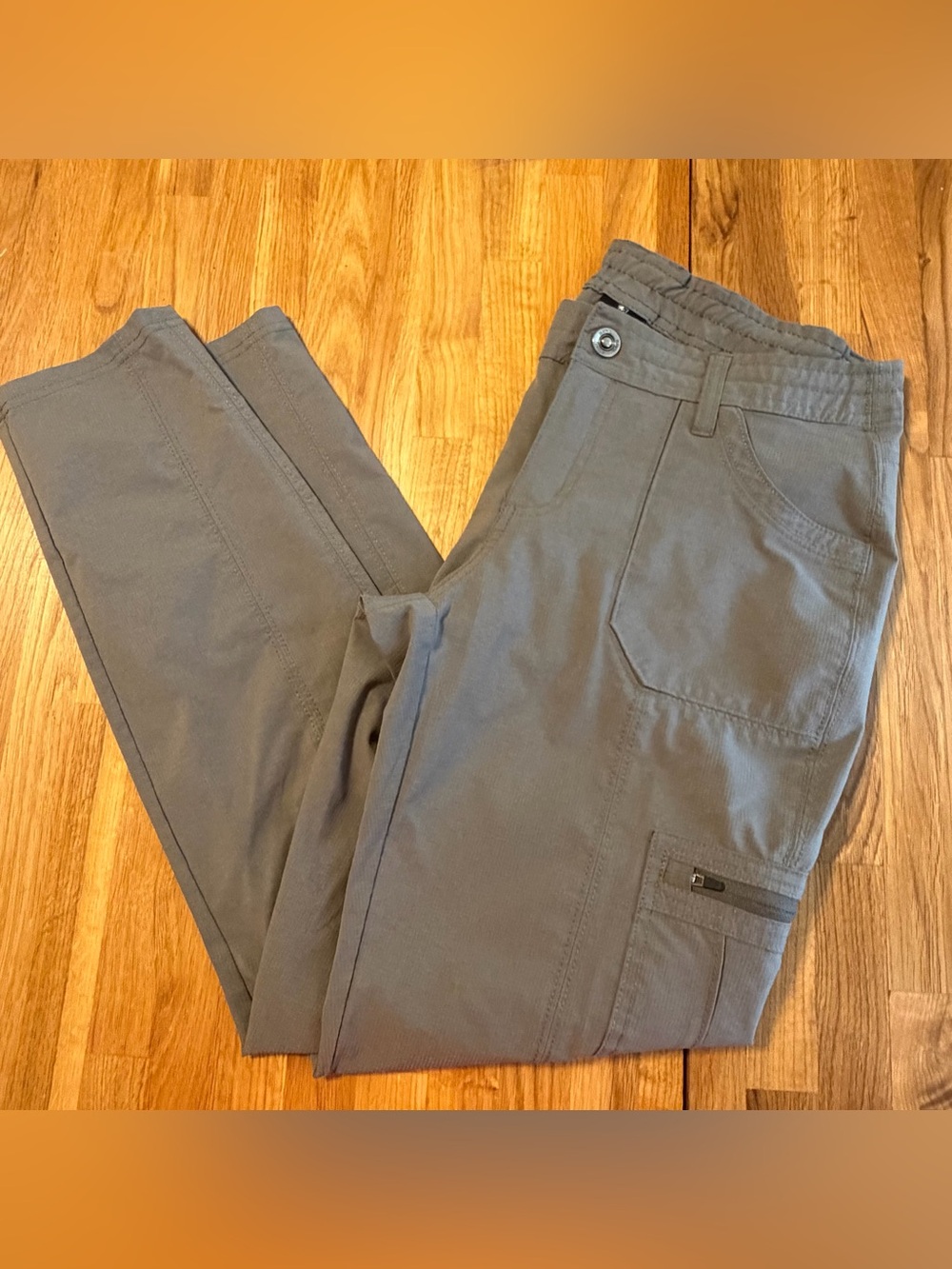 Kuhl Horizn Pants Womens Skinny Olive Hiking Outdoors Cargo 6276 Sz 8 short